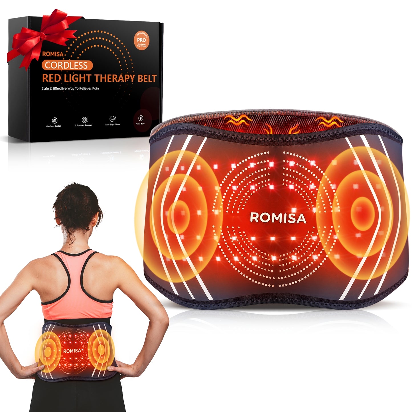 Red Light Therapy Belt & Back Massager