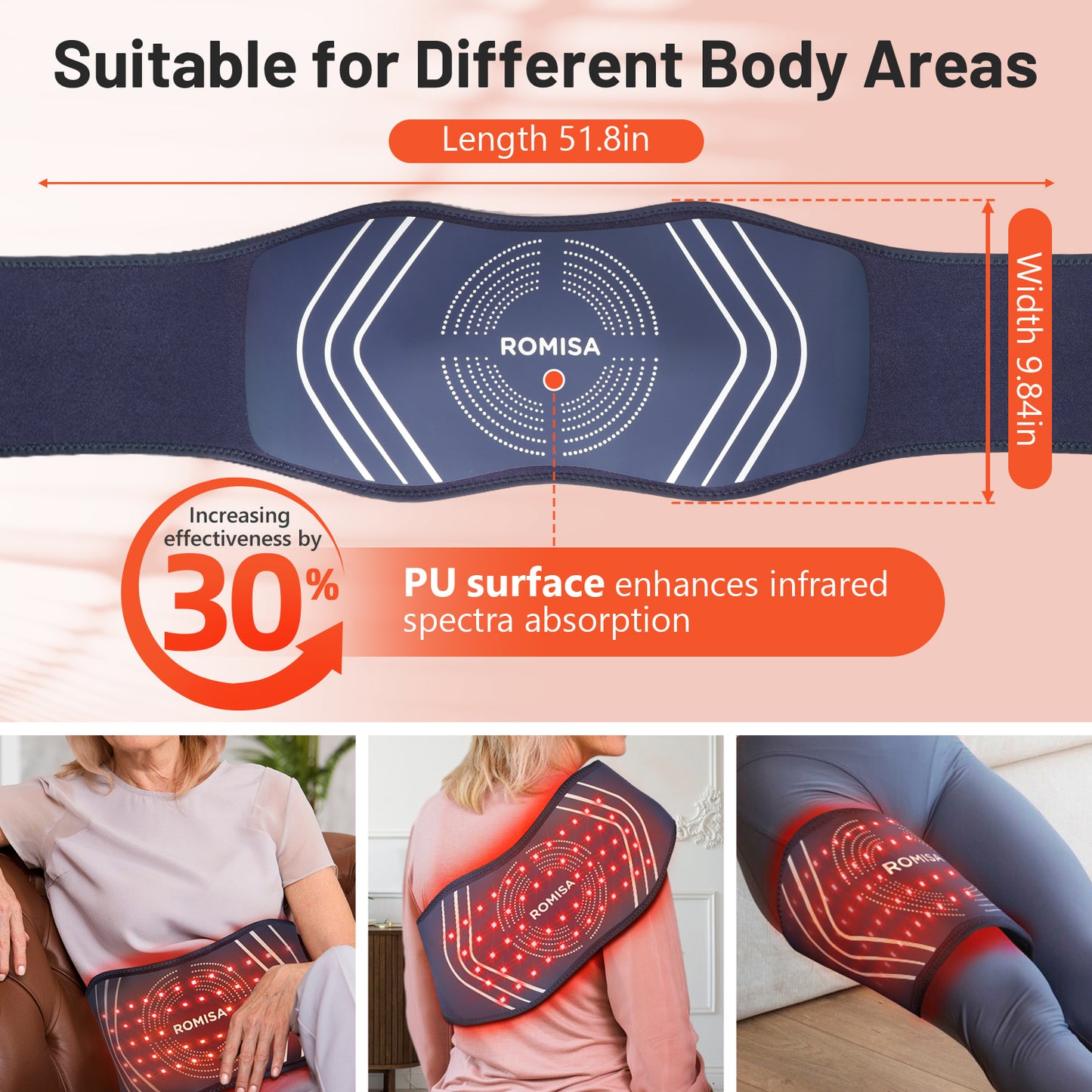 Red Light Therapy Belt & Back Massager
