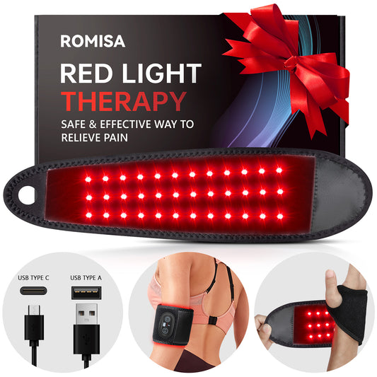 ROMISA Red Light Therapy for Hand, Near Infrared Light Therapy Wrist Brace & Red Light Therapy Wrist Wrap Pad for Faster Recovery