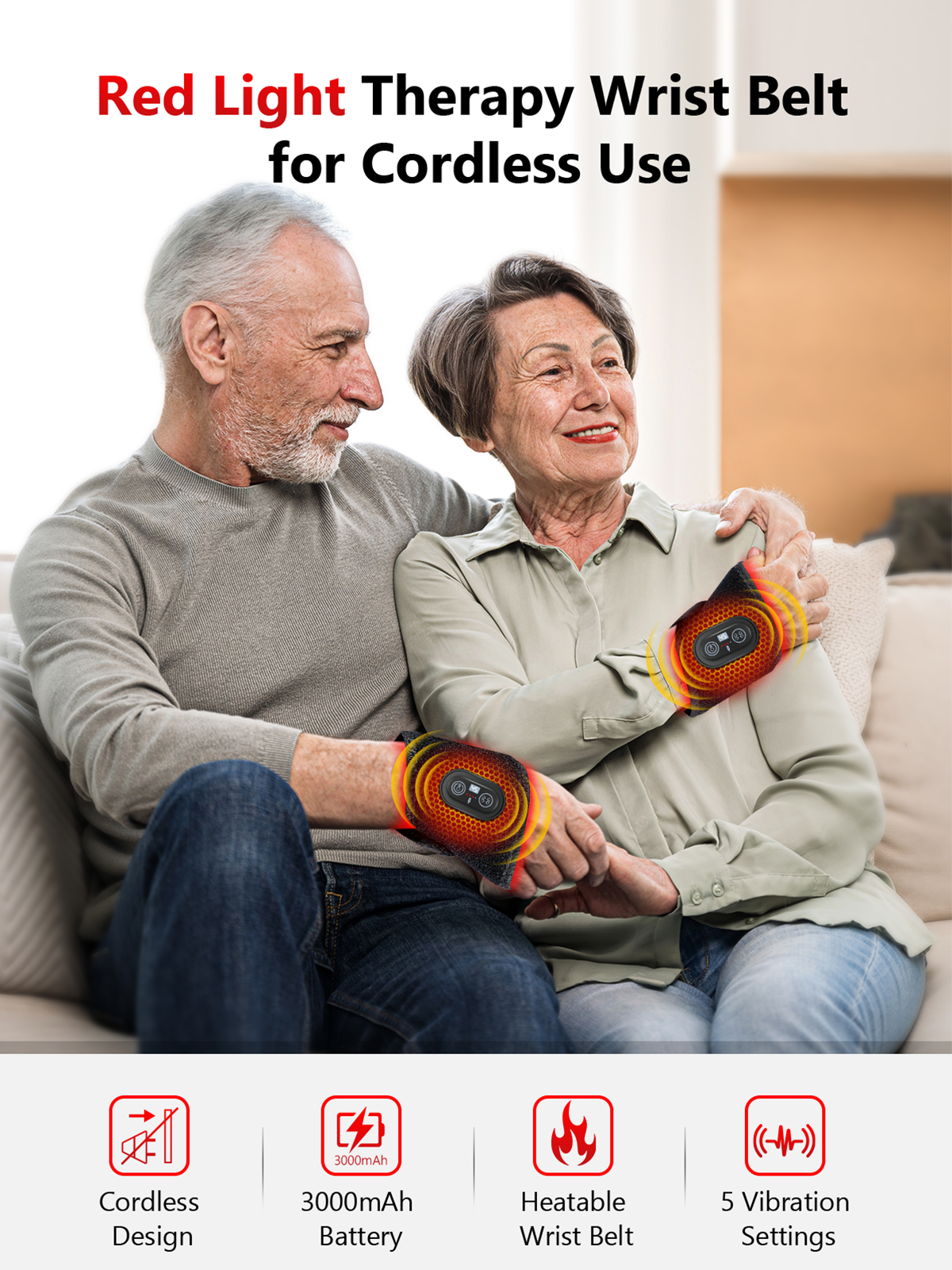 ROMISA Red Light Therapy for Hand, Near Infrared Light Therapy Wrist Brace & Red Light Therapy Wrist Wrap Pad for Faster Recovery