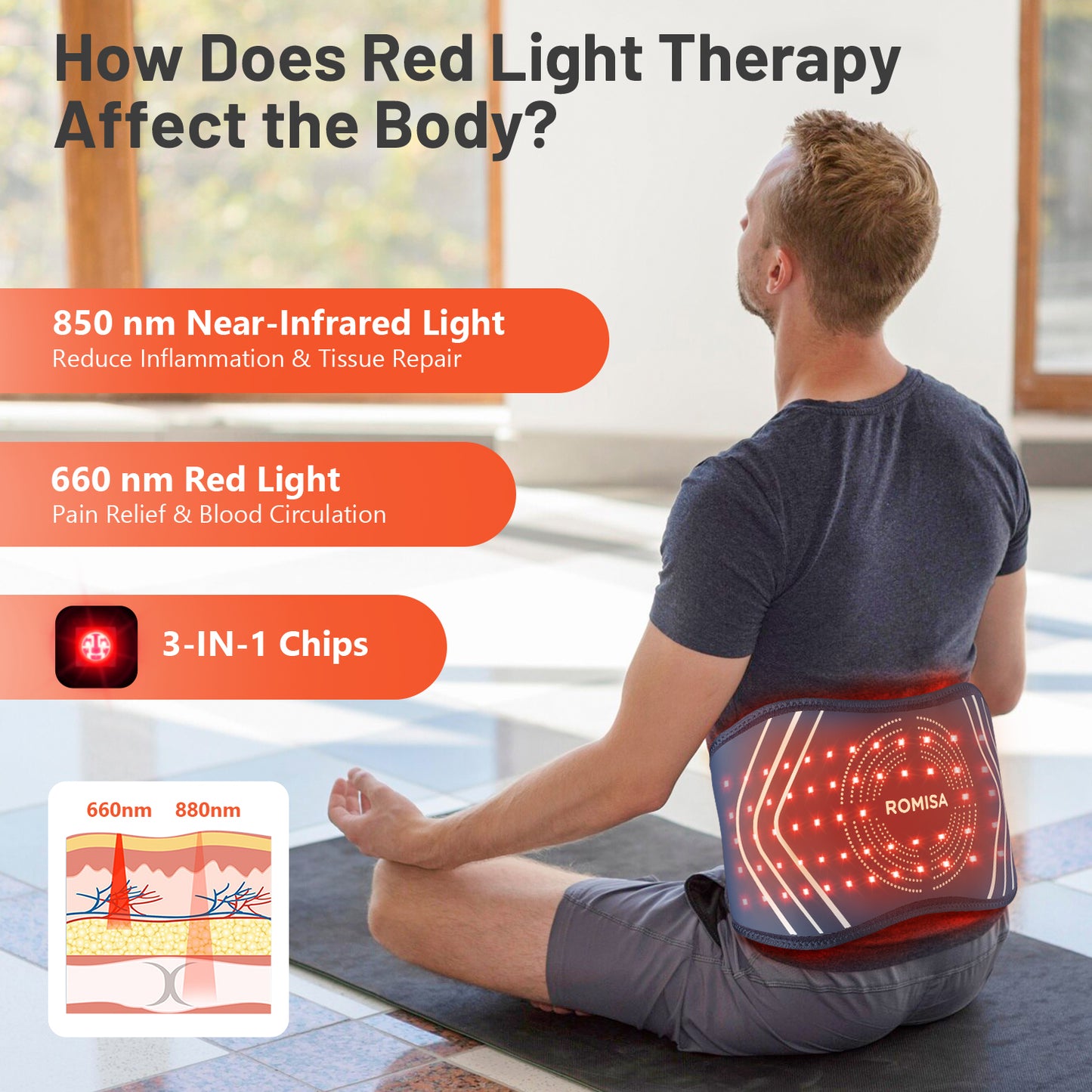 Red Light Therapy Belt & Back Massager
